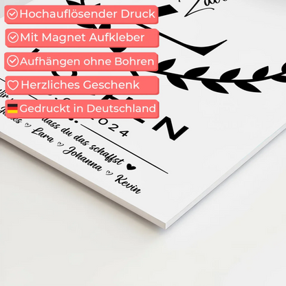 Ausbildungsabschluss Geschenk Köchin Fotoboard Magnet Poster