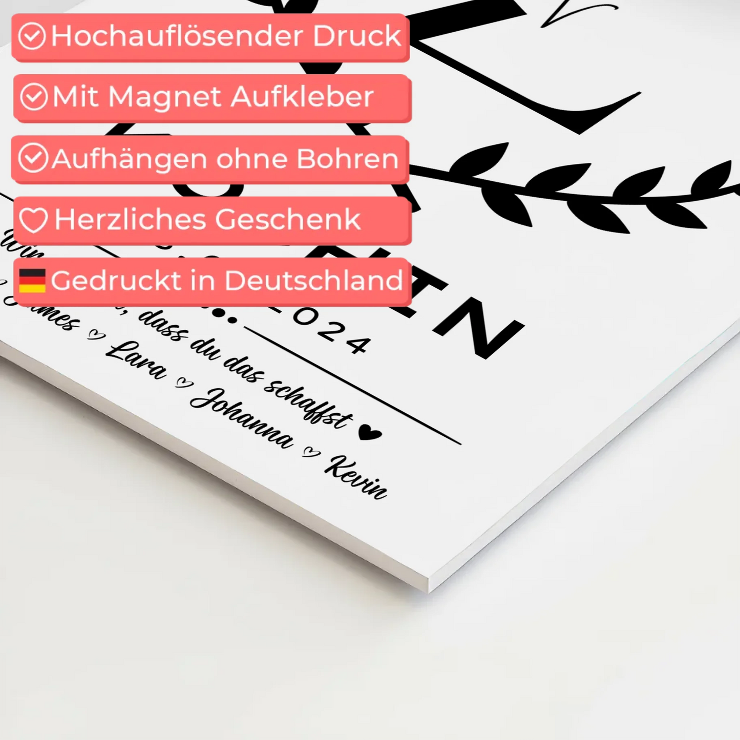 Ausbildungsabschluss Geschenk Köchin Fotoboard Magnet Poster