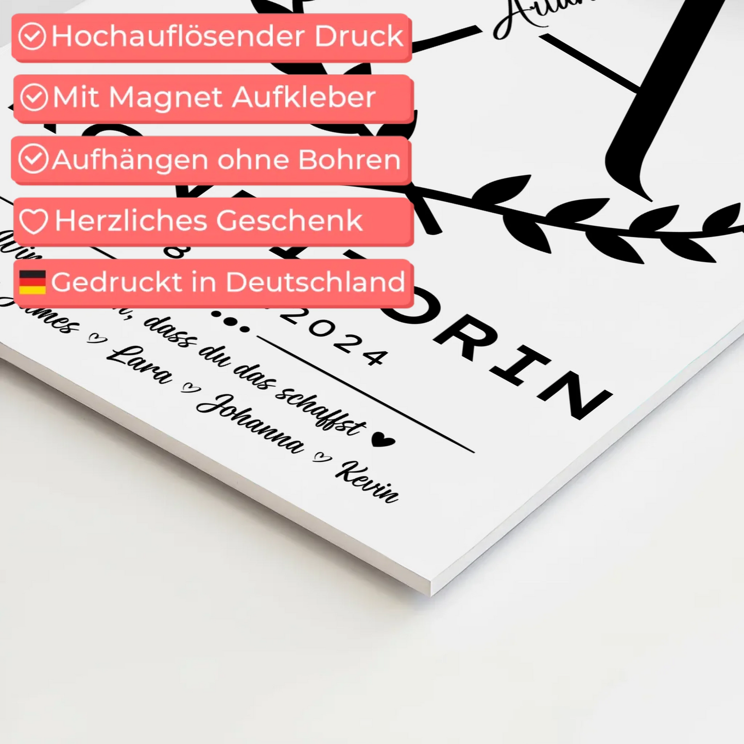 Geschenk Zum Abschluss Ausbildung Konditorin Magnet Fotoboard