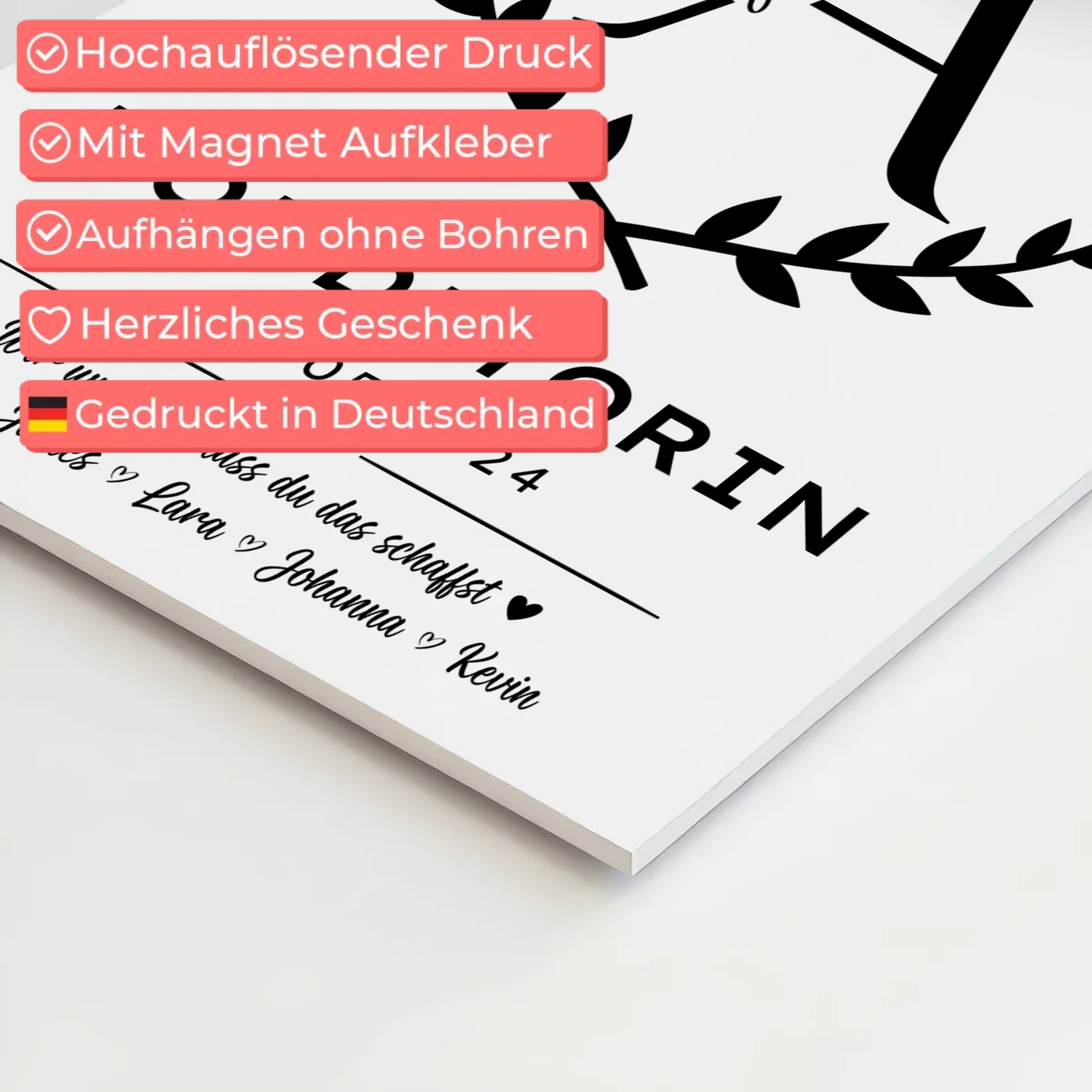 Geschenk Zum Abschluss Ausbildung Konditorin Magnet Fotoboard