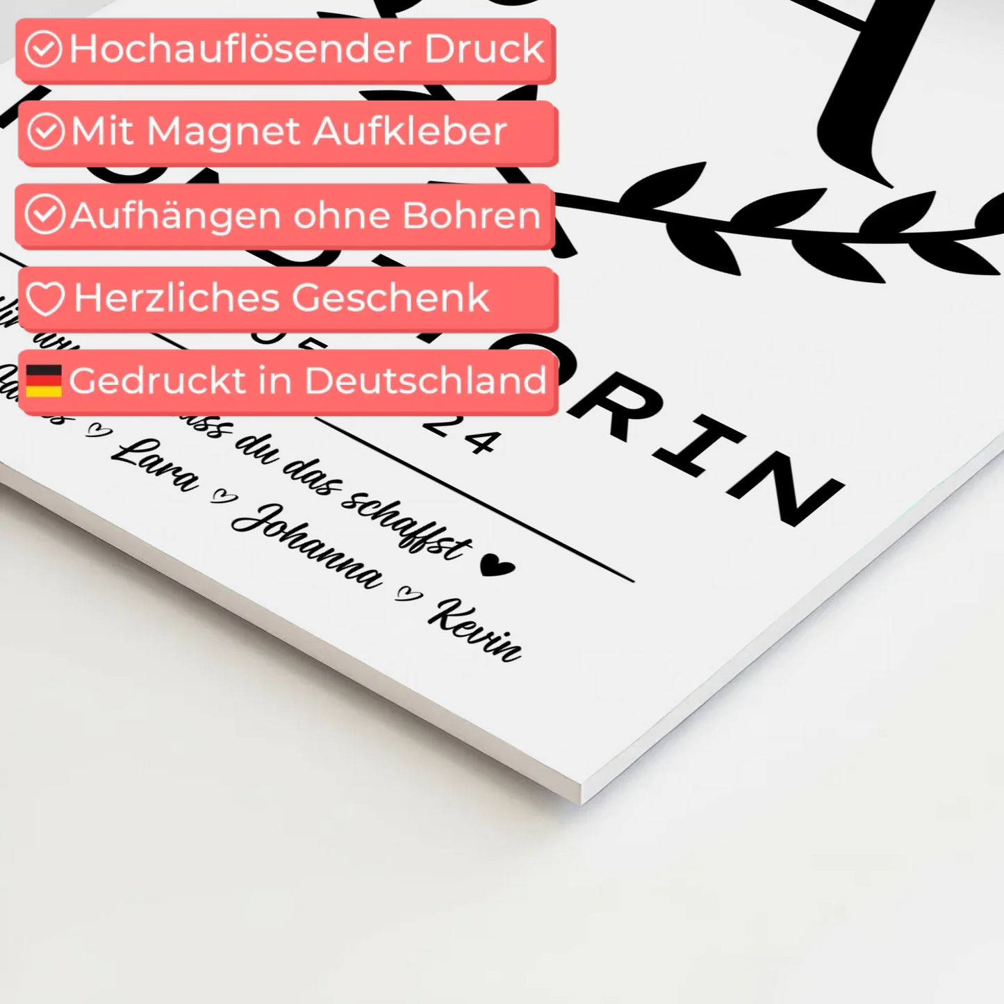 Geschenk Zum Abschluss Ausbildung Konditorin Magnet Fotoboard