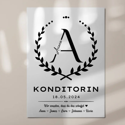 Geschenk Zum Abschluss Ausbildung Konditorin Magnet Fotoboard