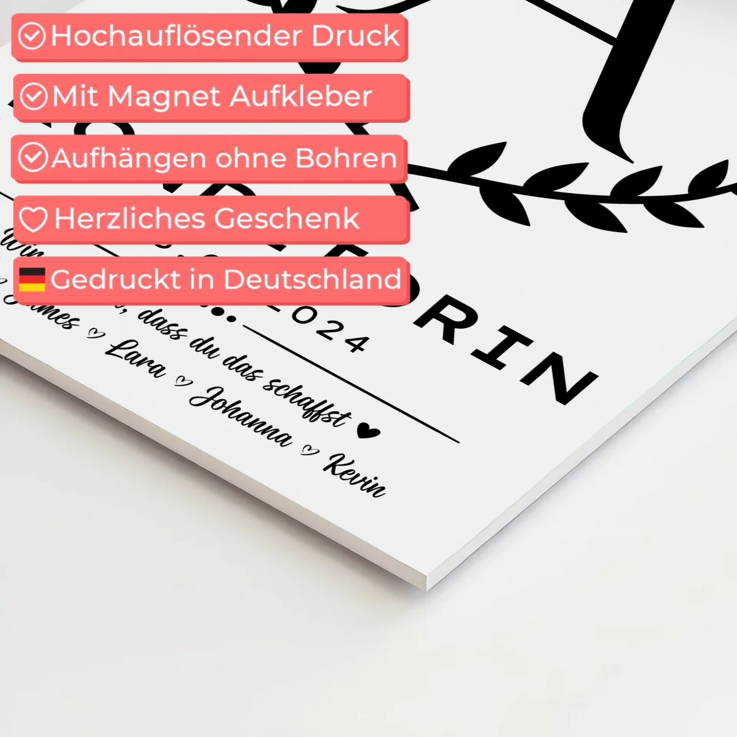 Geschenk Zum Abschluss Ausbildung Konditorin Magnet Fotoboard