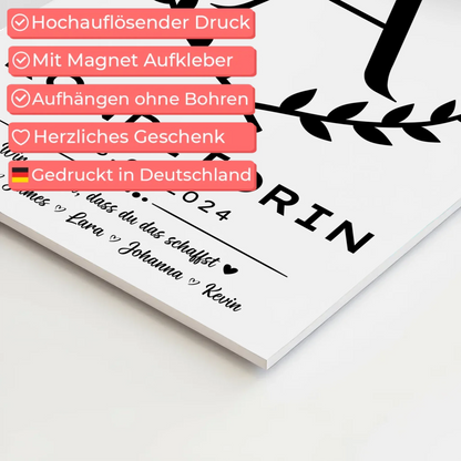 Geschenk Zum Abschluss Ausbildung Konditorin Magnet Fotoboard