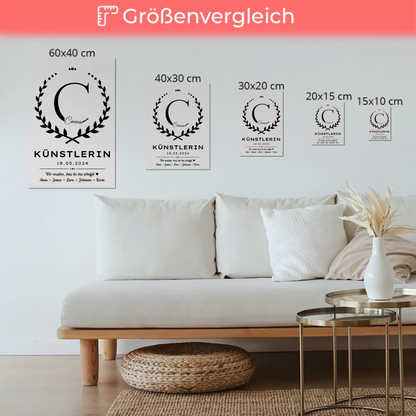 Ausbildungsabschluss Geschenk Künstlerin Magnet Wandbild Fotoboard
