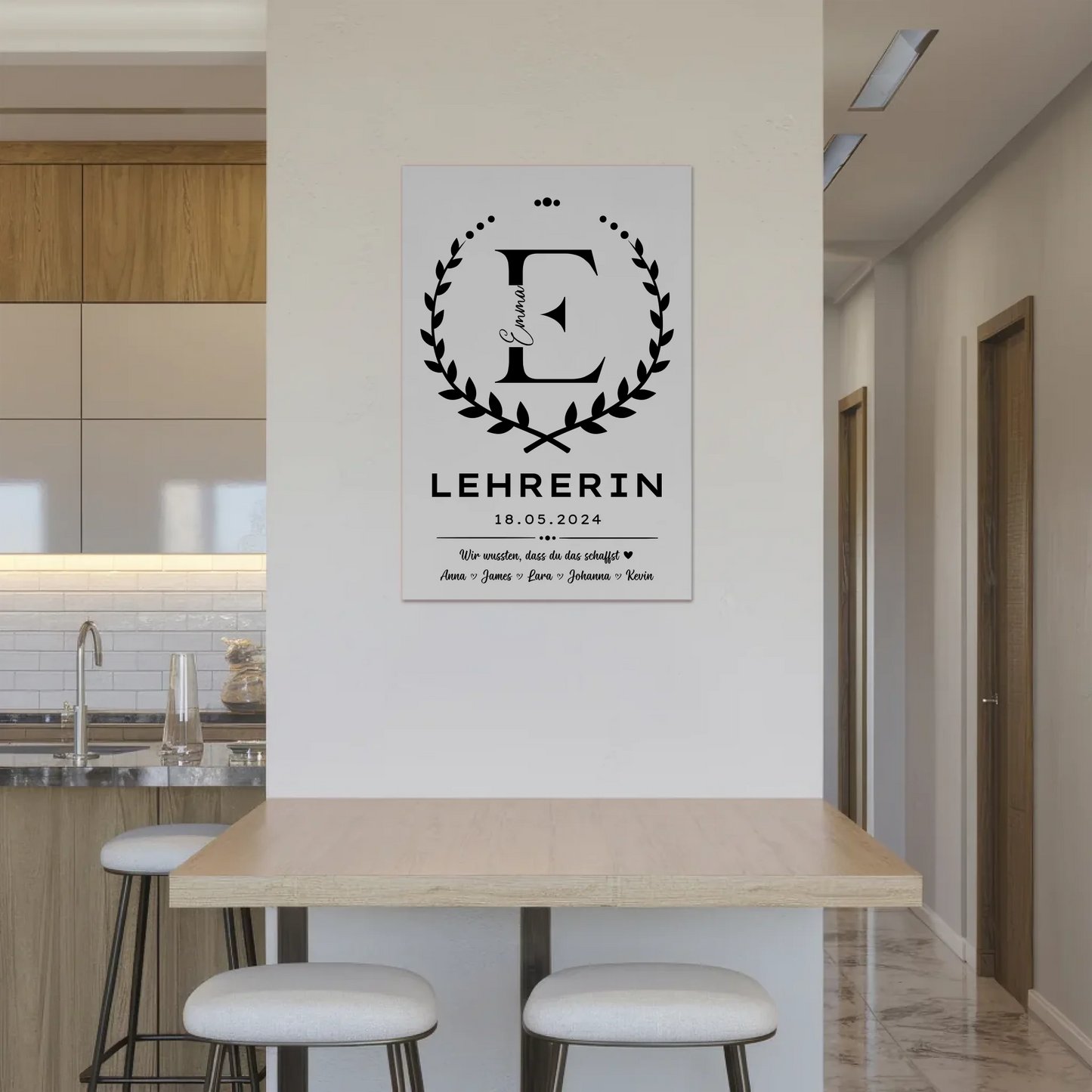 Geschenk Abschluss Ausbildung Lehrerin Fotoboard Magnet Poster