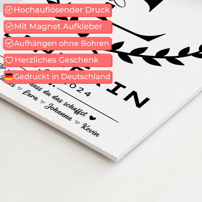 Geschenk Abschluss Ausbildung Lehrerin Fotoboard Magnet Poster