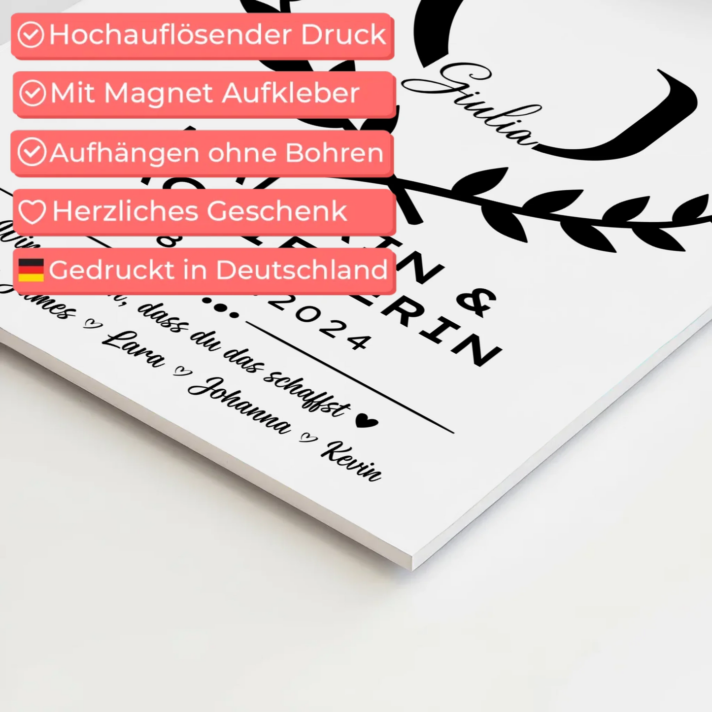 Geschenk Zum Abschluss Ausbildung Malerin & Lackiererin Fotoboard Magnet Poster