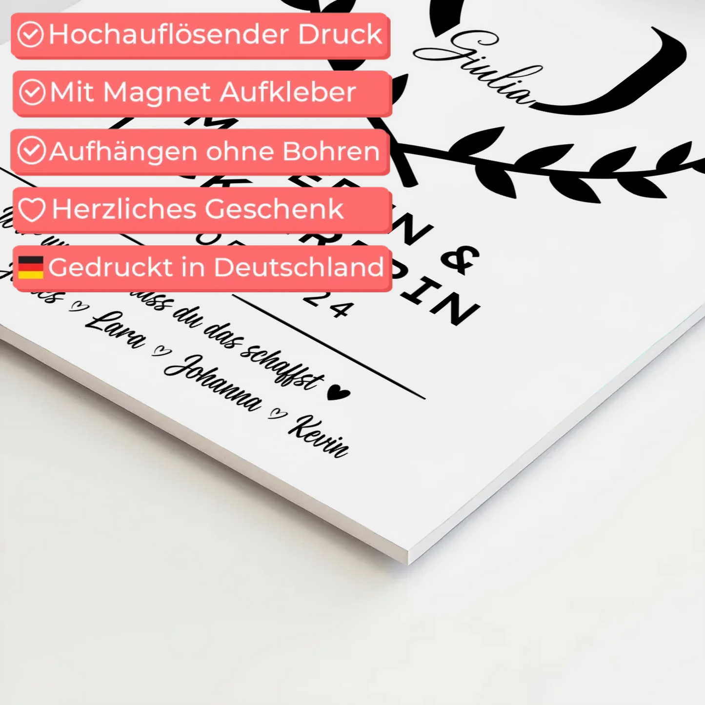 Geschenk Zum Abschluss Ausbildung Malerin & Lackiererin Fotoboard Magnet Poster