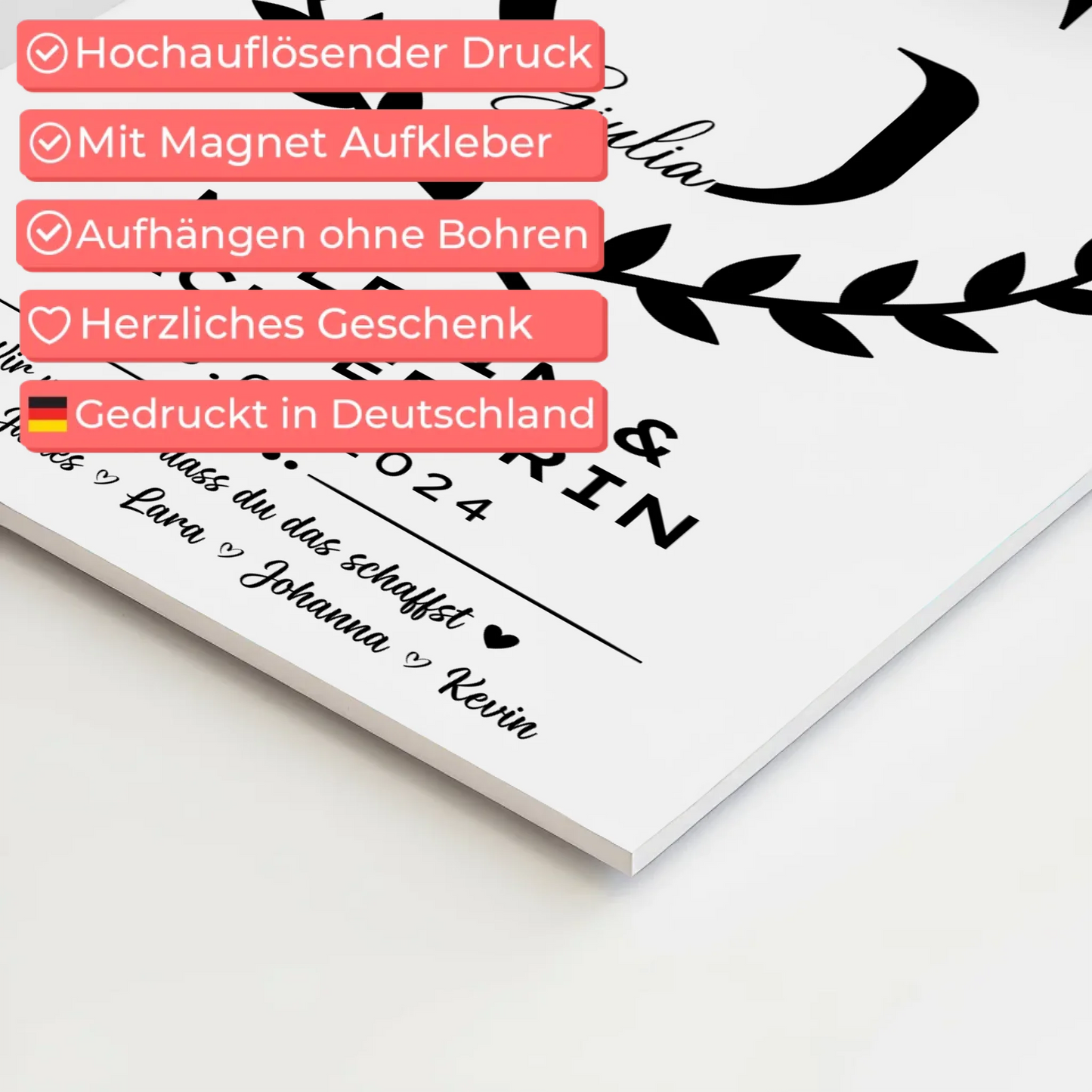 Geschenk Zum Abschluss Ausbildung Malerin & Lackiererin Fotoboard Magnet Poster