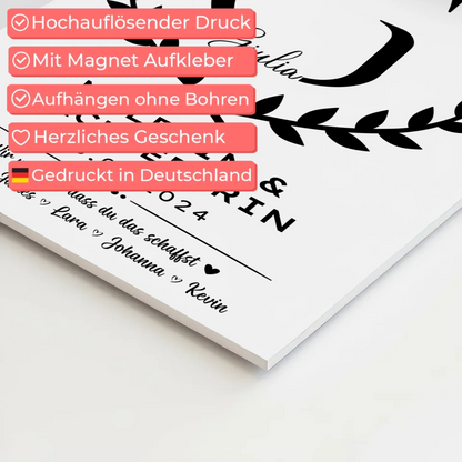 Geschenk Zum Abschluss Ausbildung Malerin & Lackiererin Fotoboard Magnet Poster