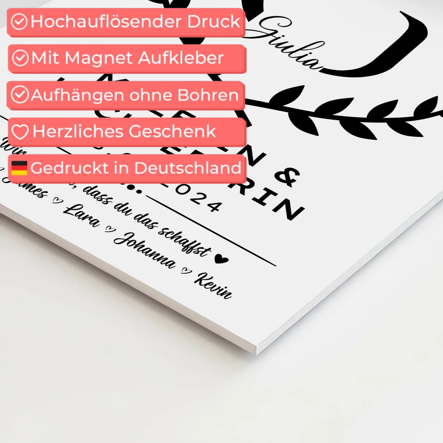 Geschenk Zum Abschluss Ausbildung Malerin & Lackiererin Fotoboard Magnet Poster