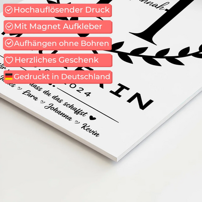 Geschenk Abschluss Ausbildung Maurerin Magnet Fotoboard