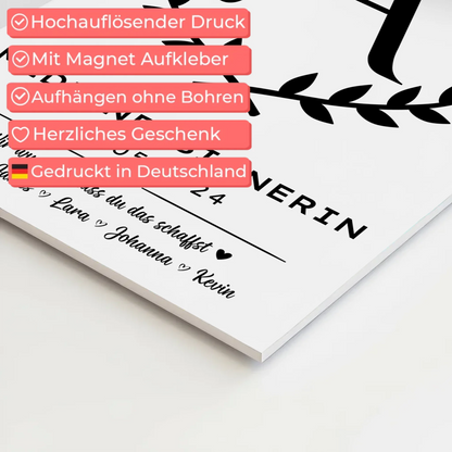 Geschenk Zum Abschluss Ausbildung Mediendesignerin Magnet Wandbild Fotoboard