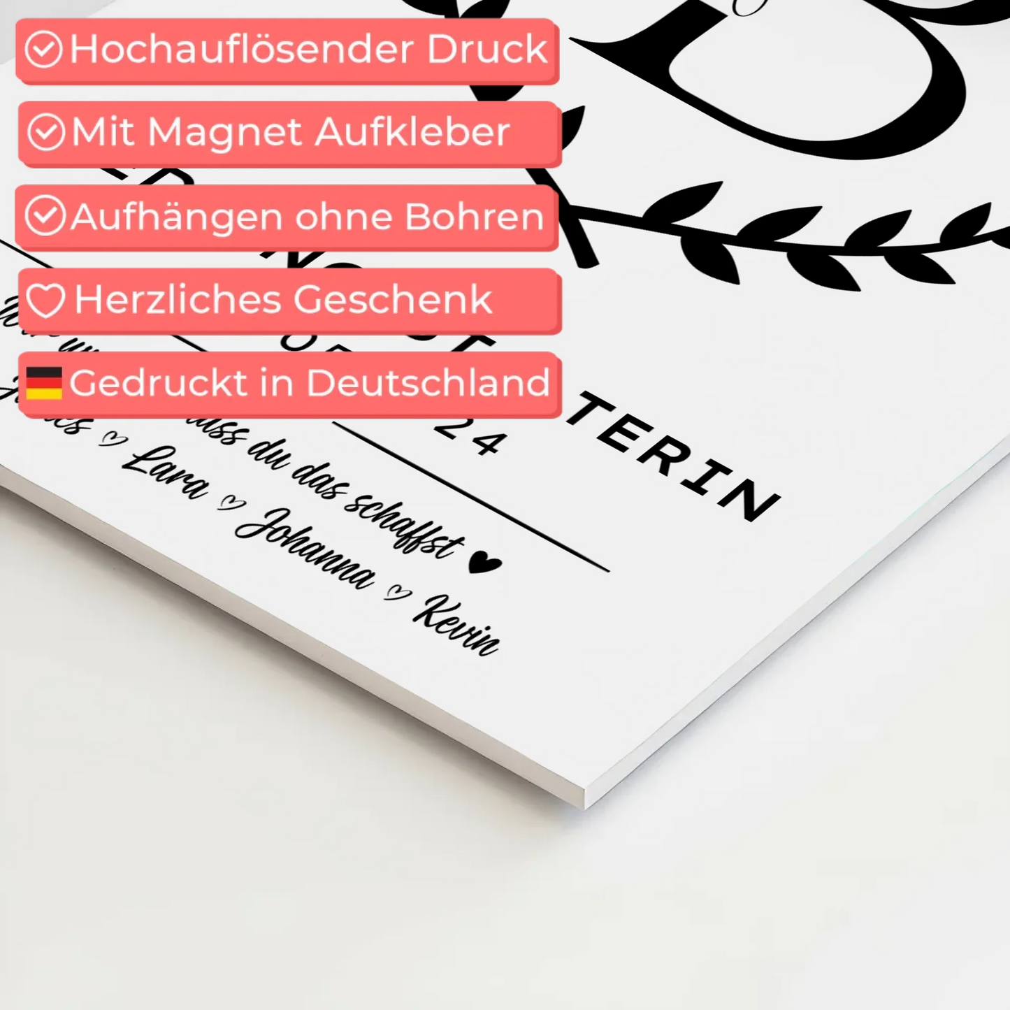 Geschenk Abschluss Ausbildung Mediengestalterin Fotoboard