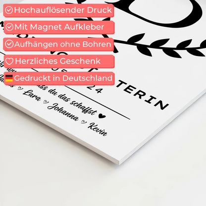 Geschenk Abschluss Ausbildung Mediengestalterin Fotoboard