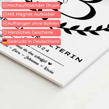 Geschenk Abschluss Ausbildung Mediengestalterin Fotoboard