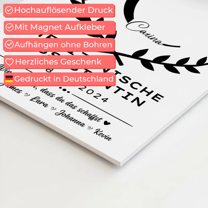 Ausbildungsabschluss Geschenk Medizinische Assistentin Fotoboard Magnet Poster