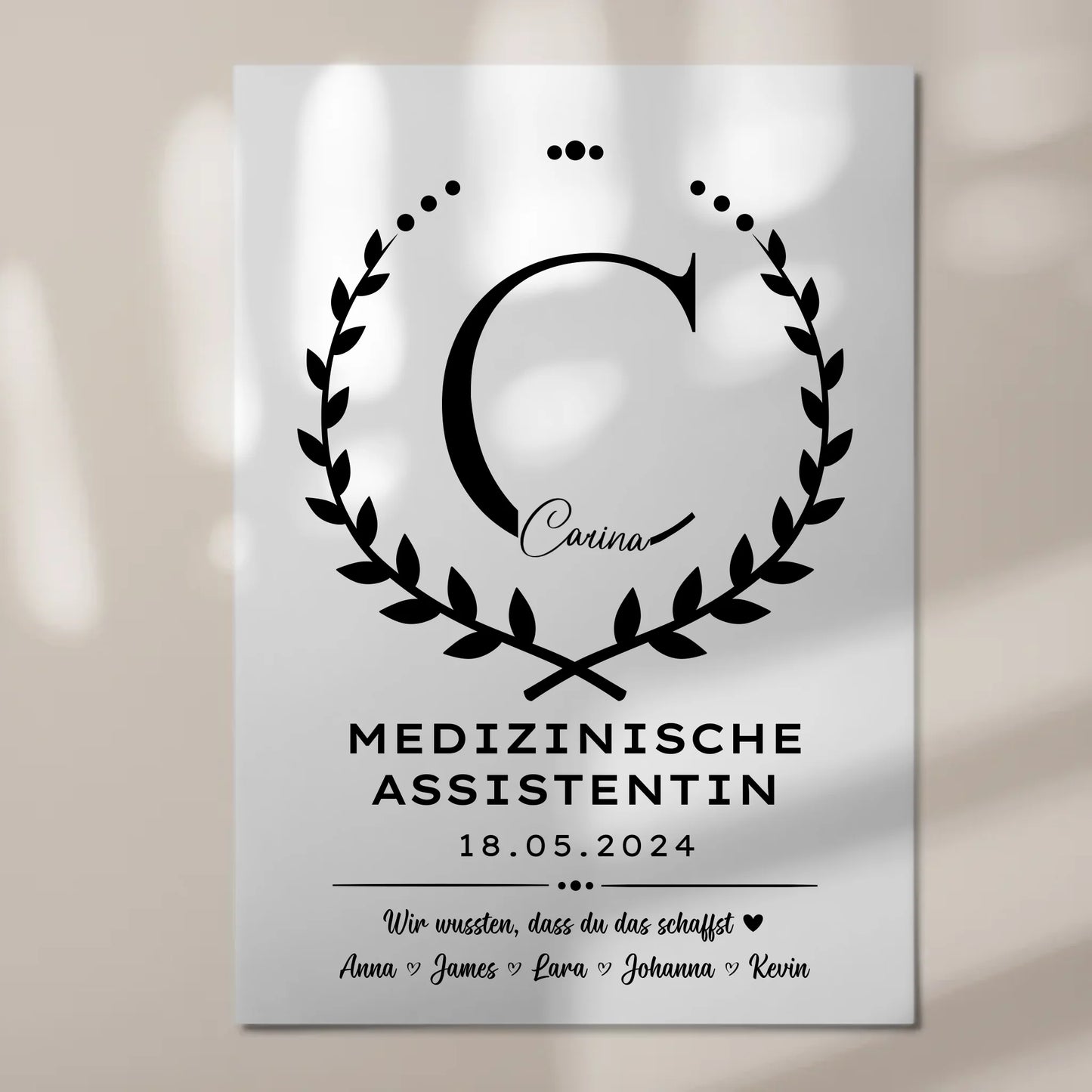 Ausbildungsabschluss Geschenk Medizinische Assistentin Fotoboard Magnet Poster