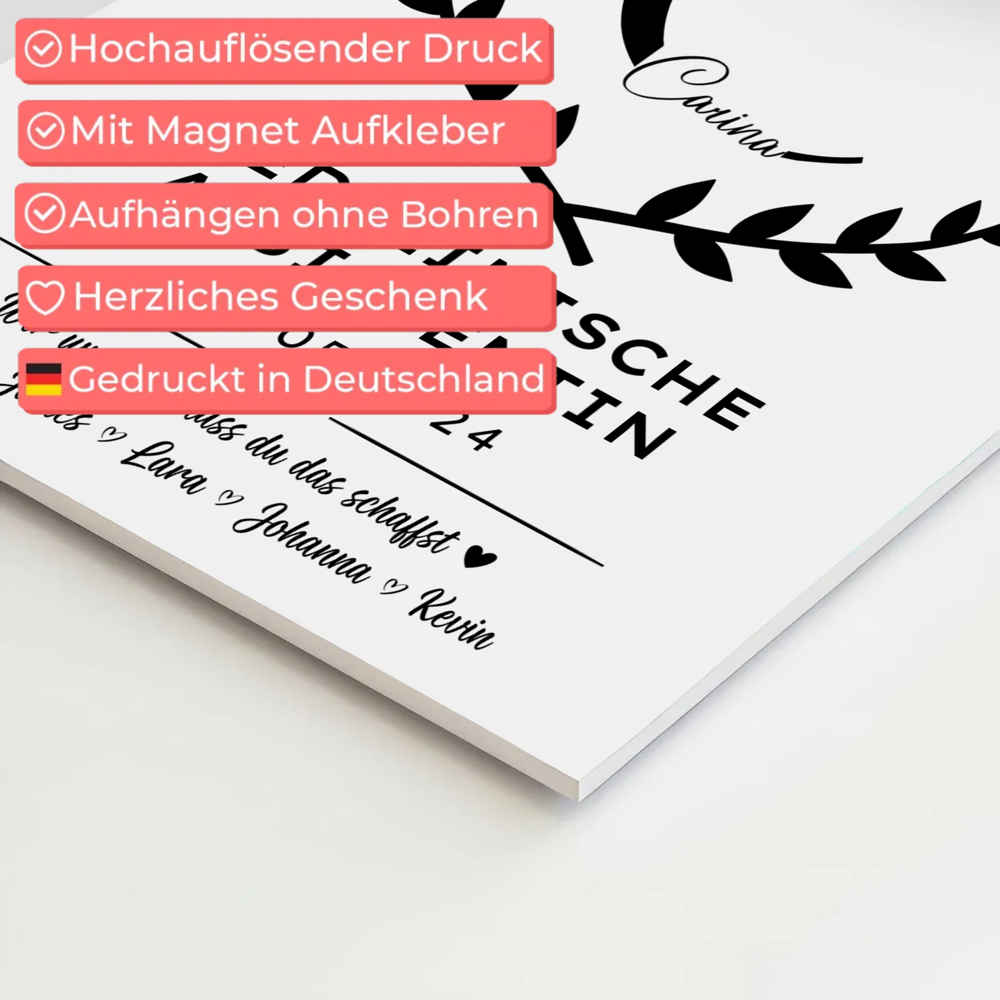 Ausbildungsabschluss Geschenk Medizinische Assistentin Fotoboard Magnet Poster