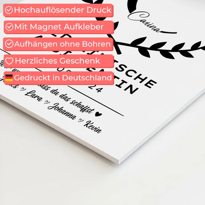 Ausbildungsabschluss Geschenk Medizinische Assistentin Fotoboard Magnet Poster