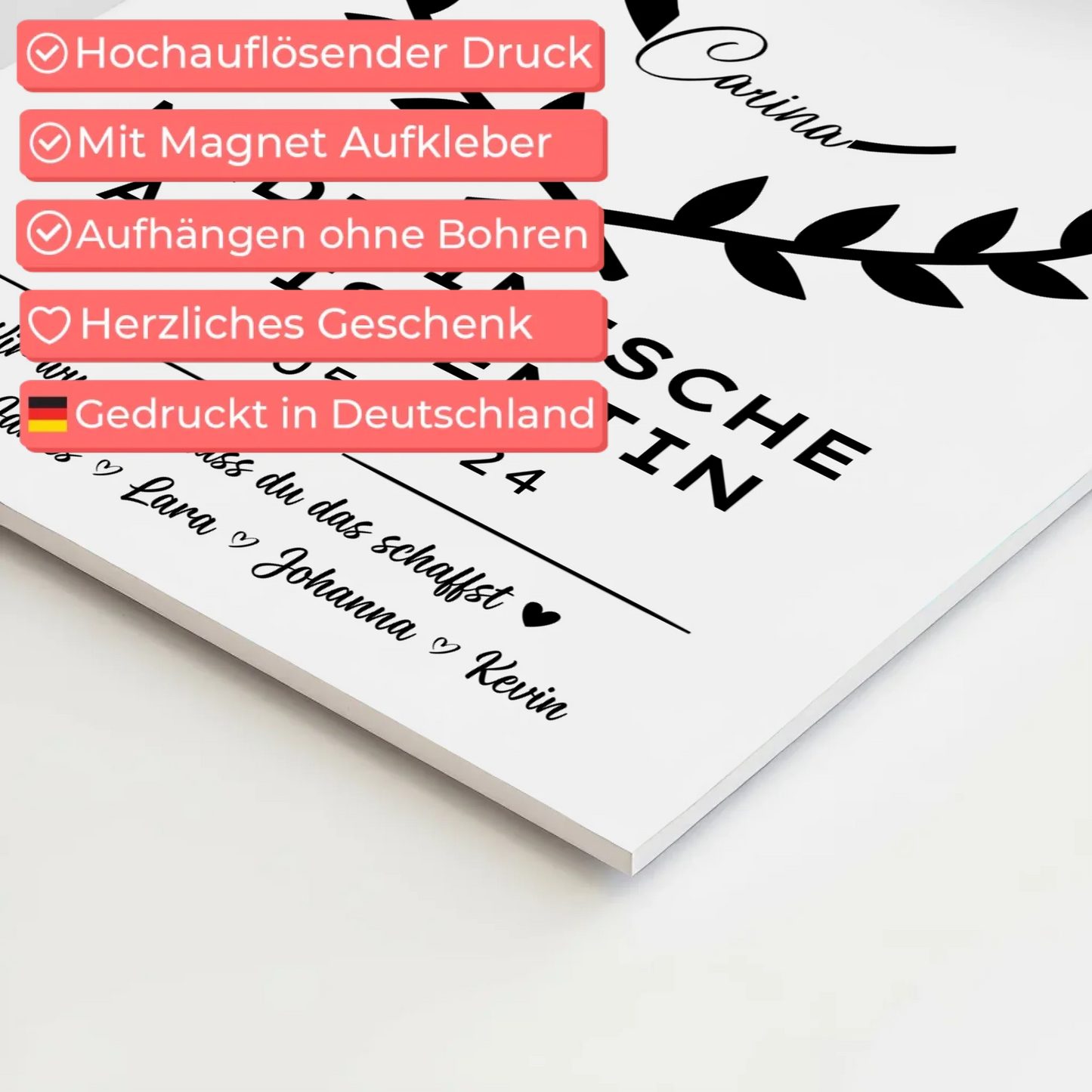 Ausbildungsabschluss Geschenk Medizinische Assistentin Fotoboard Magnet Poster