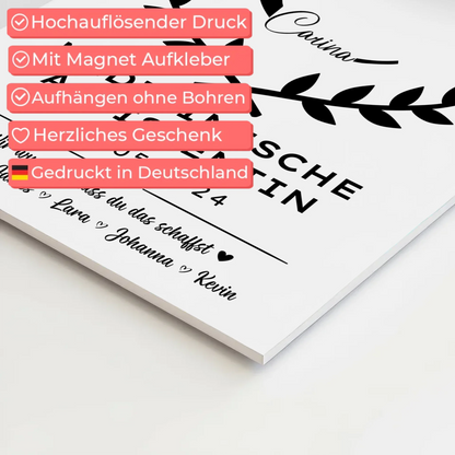 Ausbildungsabschluss Geschenk Medizinische Assistentin Fotoboard Magnet Poster