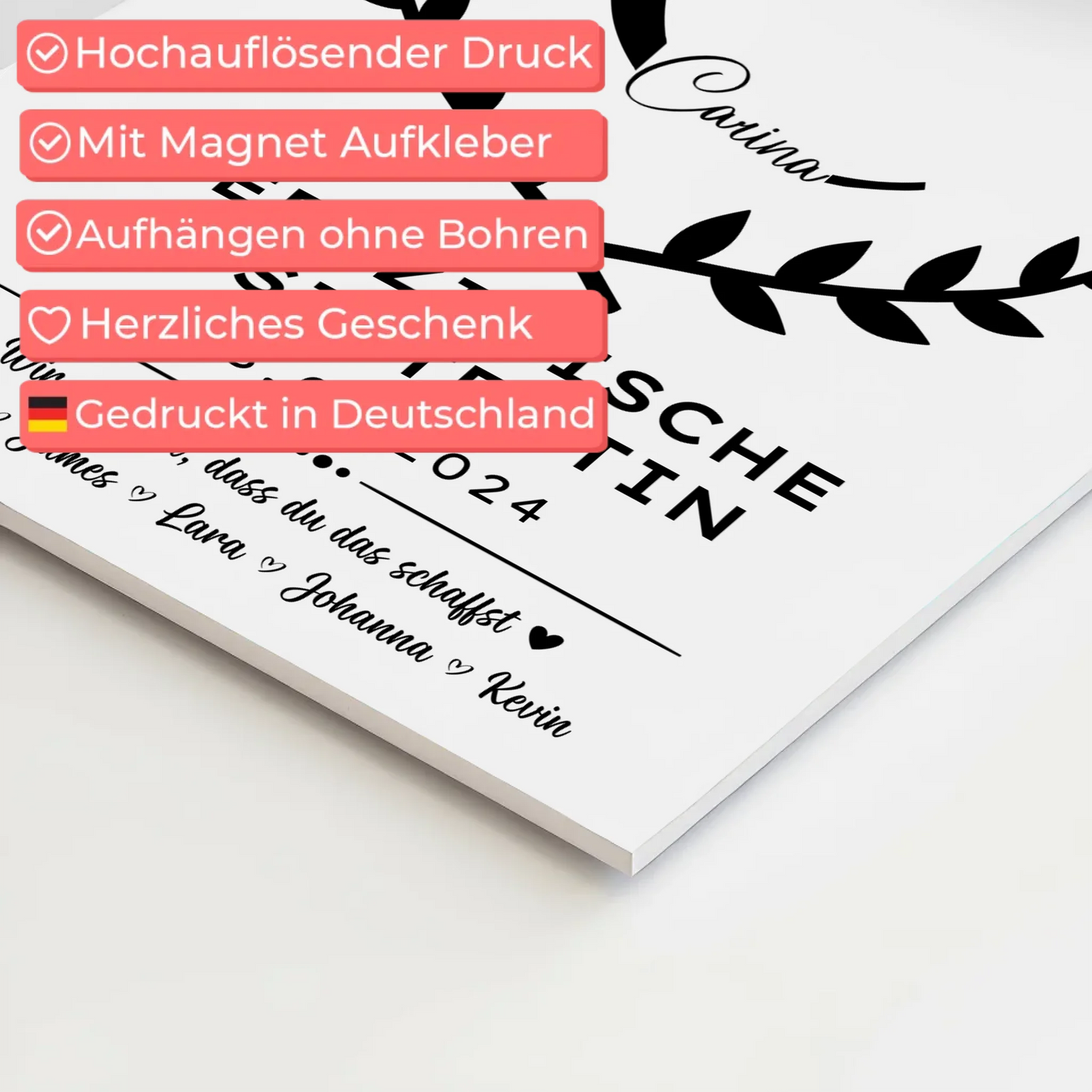 Ausbildungsabschluss Geschenk Medizinische Assistentin Fotoboard Magnet Poster