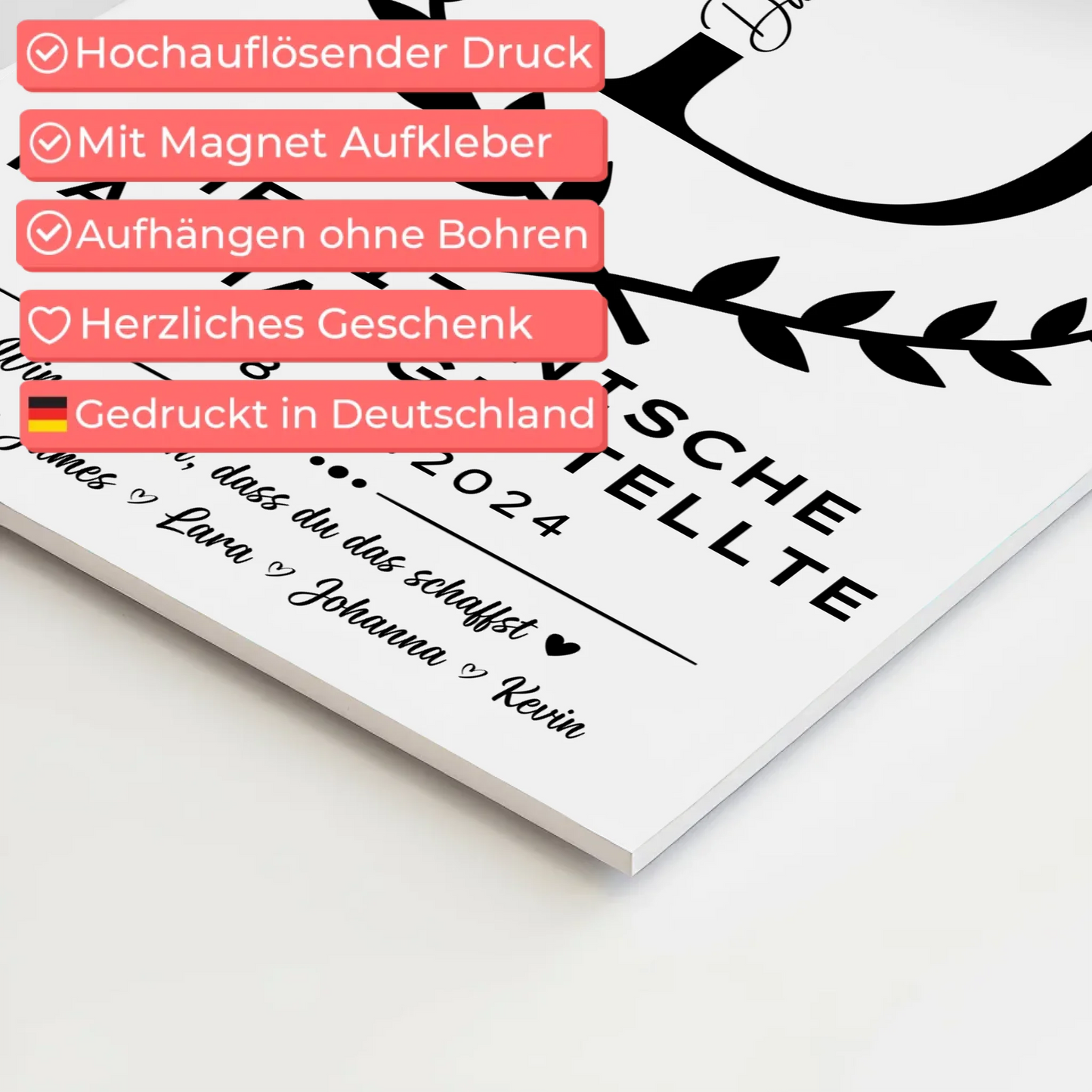 Geschenk Zum Abschluss Ausbildung Medizinische Fachangestellte Fotoboard Magnetisch