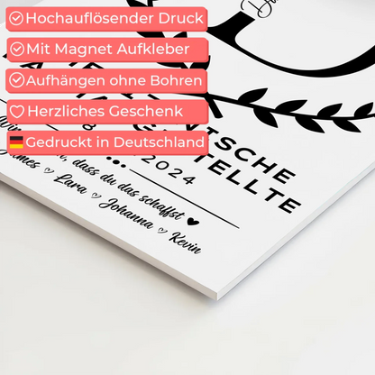 Geschenk Zum Abschluss Ausbildung Medizinische Fachangestellte Fotoboard Magnetisch