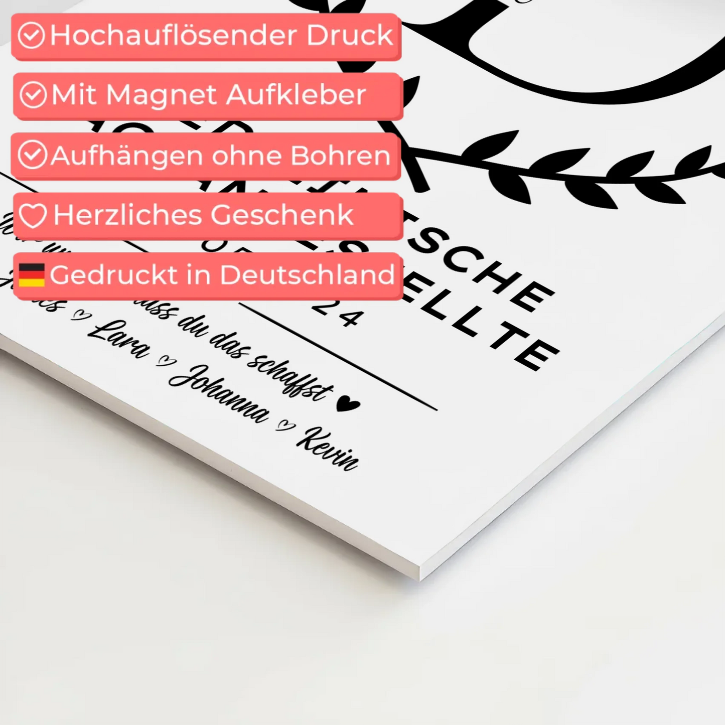 Geschenk Zum Abschluss Ausbildung Medizinische Fachangestellte Fotoboard Magnetisch