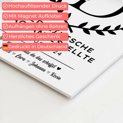 Geschenk Zum Abschluss Ausbildung Medizinische Fachangestellte Fotoboard Magnetisch