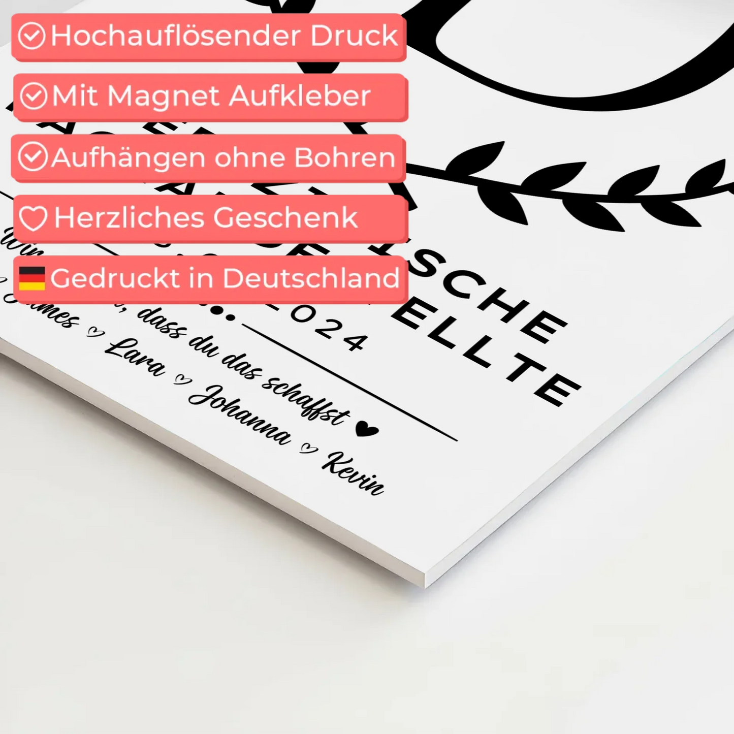 Geschenk Zum Abschluss Ausbildung Medizinische Fachangestellte Fotoboard Magnetisch