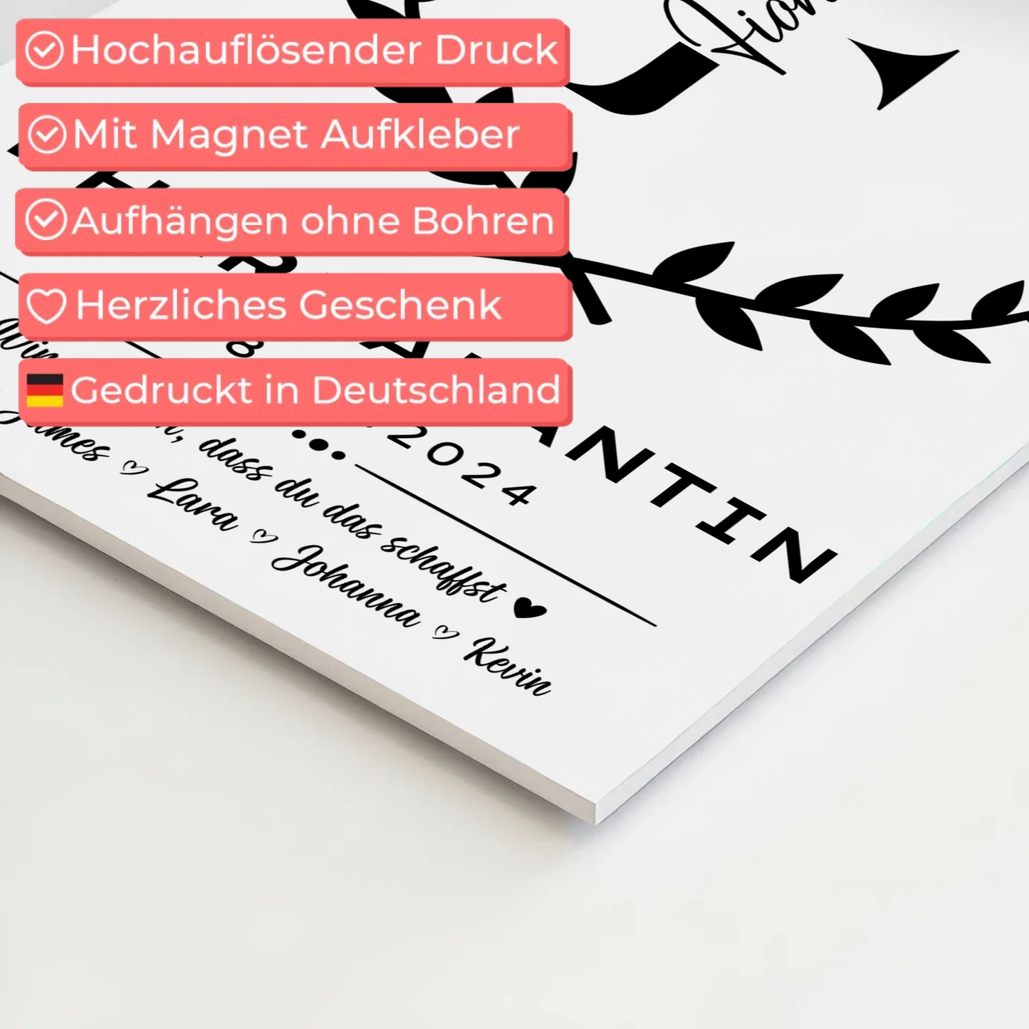 Ausbildungsabschluss Geschenk Pharmakantin Magnet Fotoboard