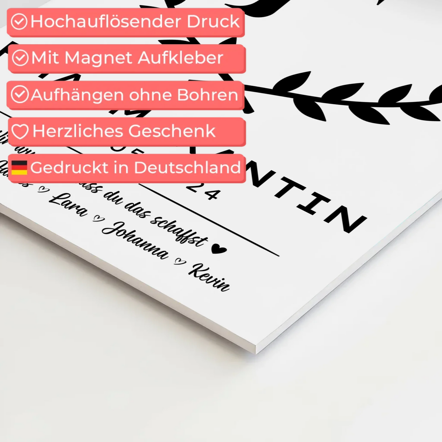 Ausbildungsabschluss Geschenk Pharmakantin Magnet Fotoboard