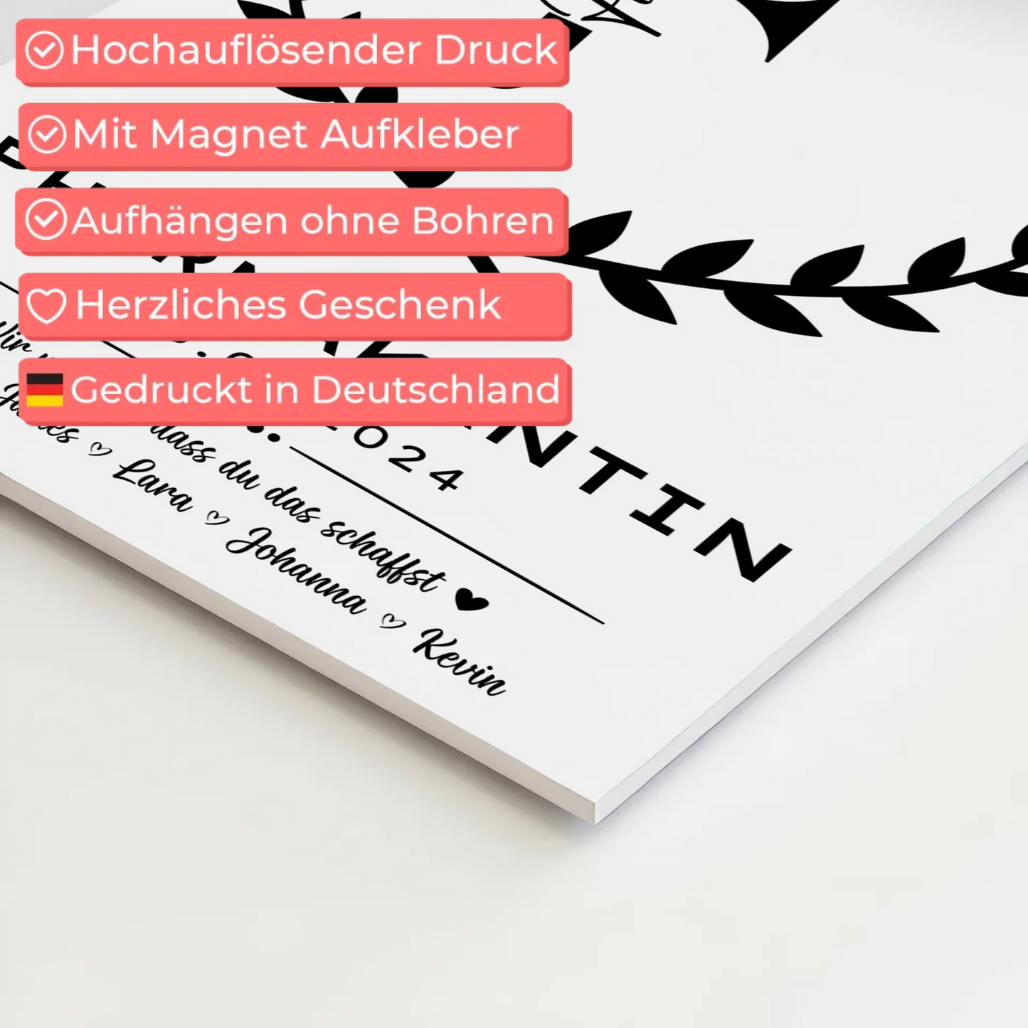 Ausbildungsabschluss Geschenk Pharmakantin Magnet Fotoboard