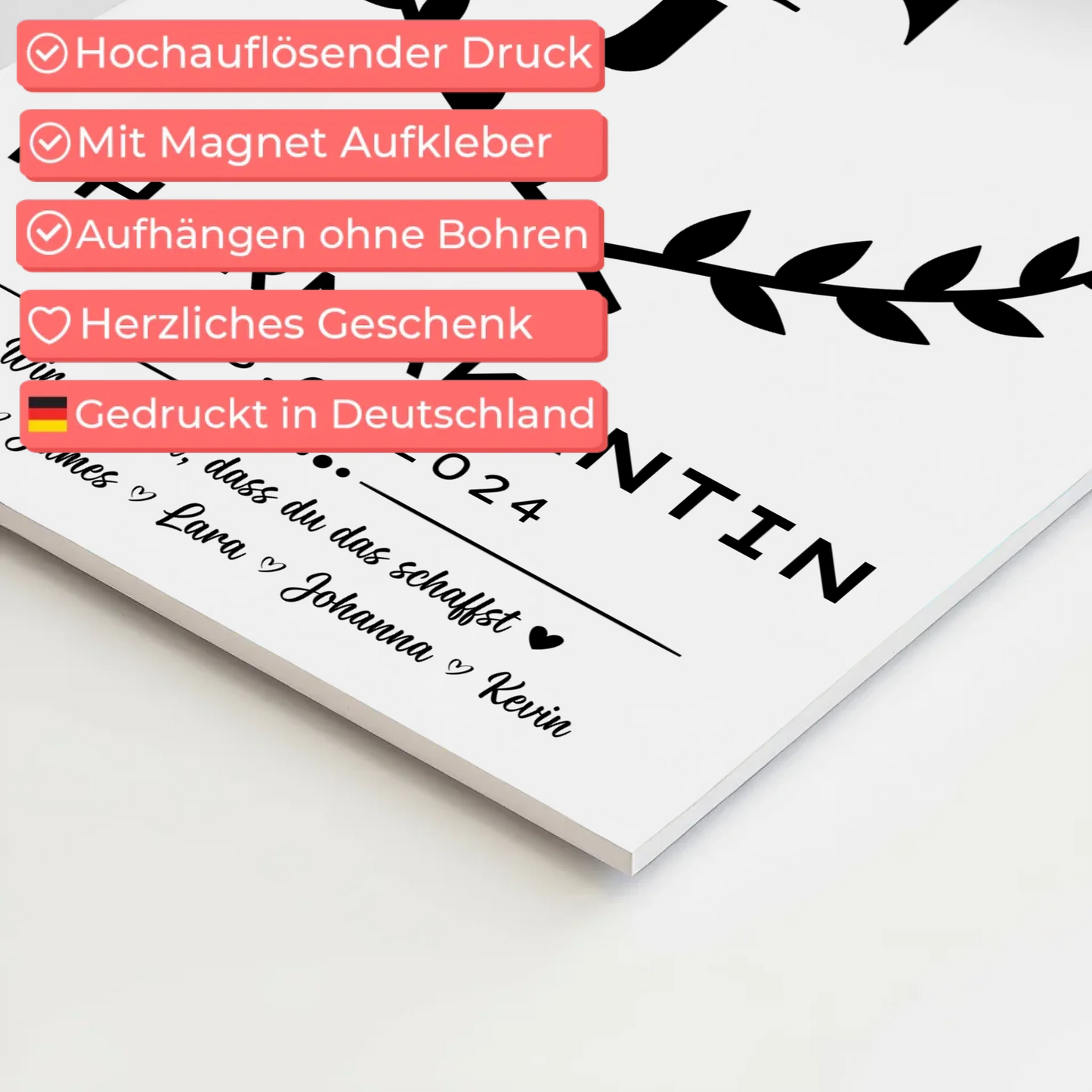 Ausbildungsabschluss Geschenk Pharmakantin Magnet Fotoboard