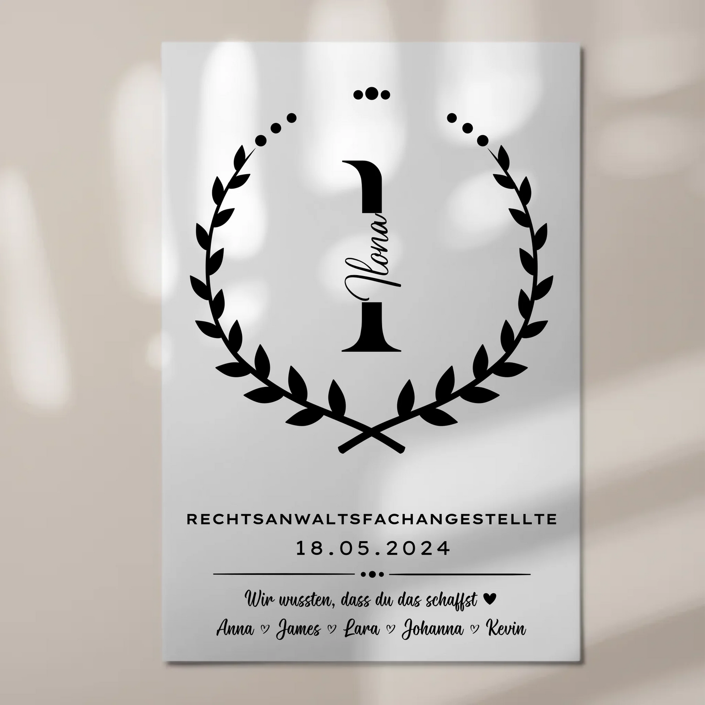 Ausbildungsabschluss Geschenk Rechtsanwaltsfachangestellte Fotoboard