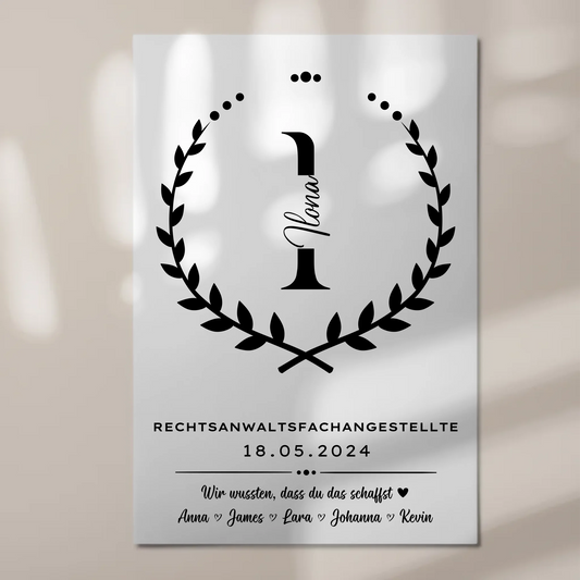 Ausbildungsabschluss Geschenk Rechtsanwaltsfachangestellte Fotoboard