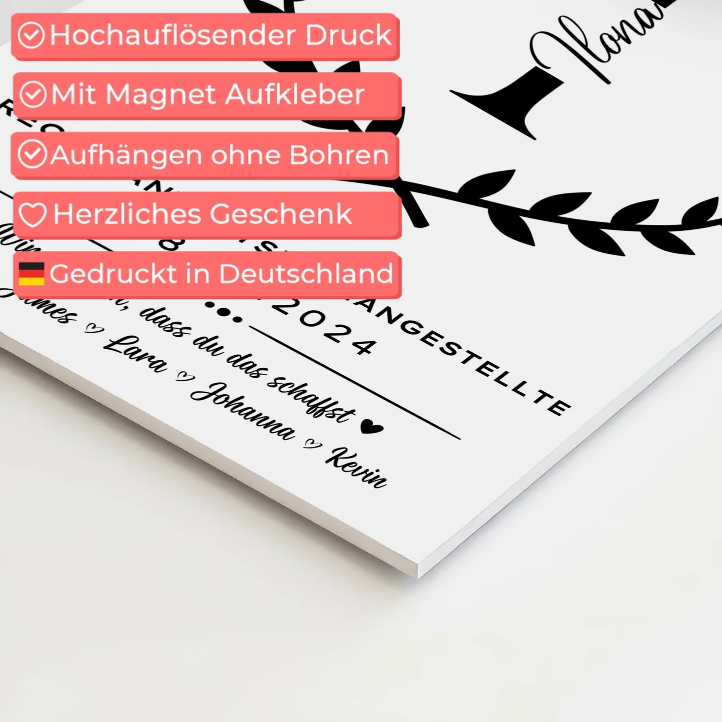 Ausbildungsabschluss Geschenk Rechtsanwaltsfachangestellte Fotoboard
