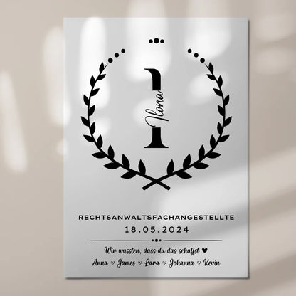 Ausbildungsabschluss Geschenk Rechtsanwaltsfachangestellte Fotoboard