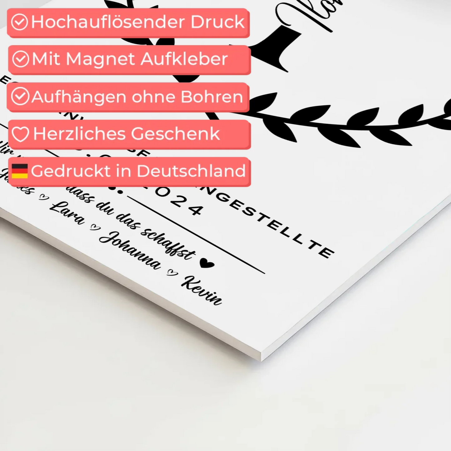 Ausbildungsabschluss Geschenk Rechtsanwaltsfachangestellte Fotoboard