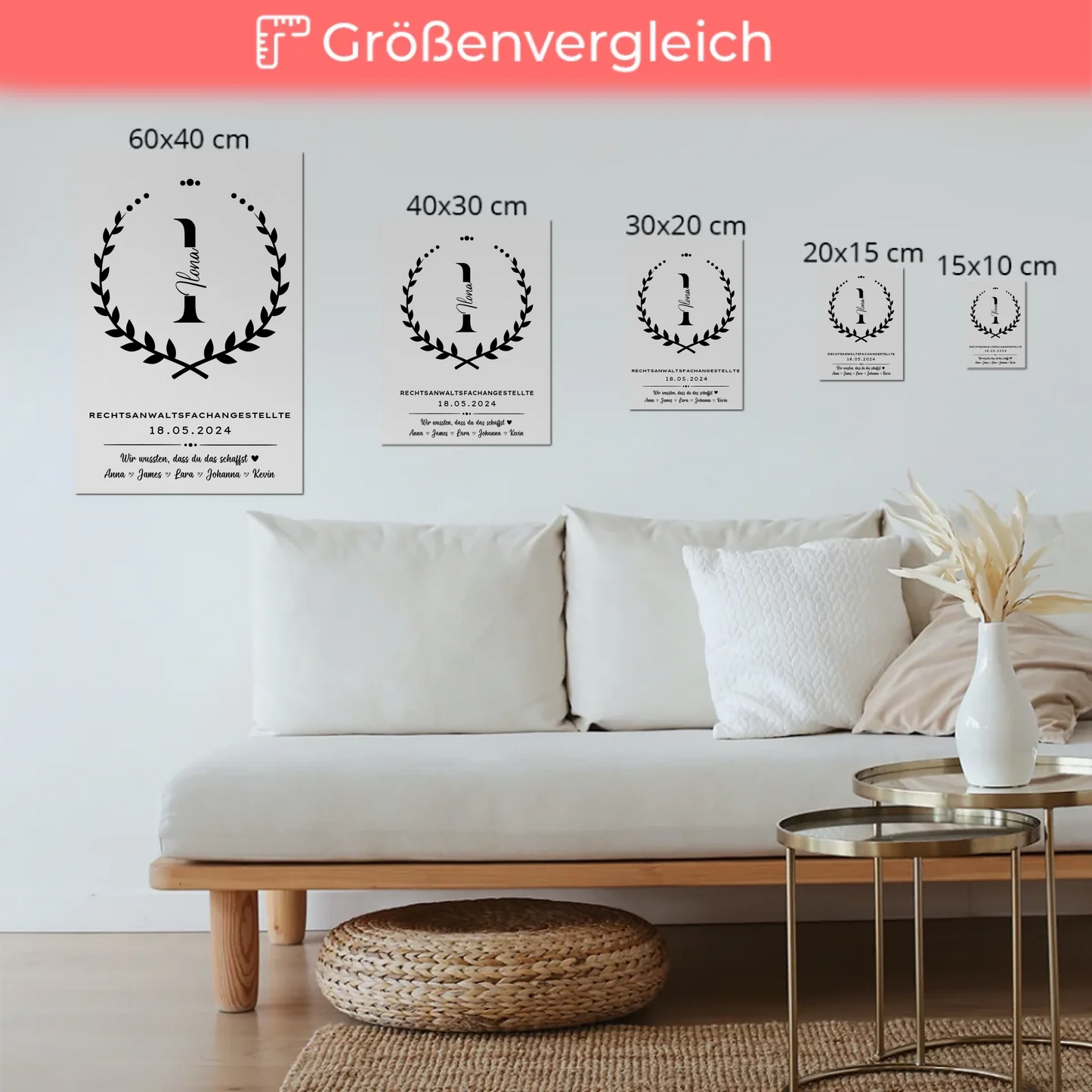 Ausbildungsabschluss Geschenk Rechtsanwaltsfachangestellte Fotoboard