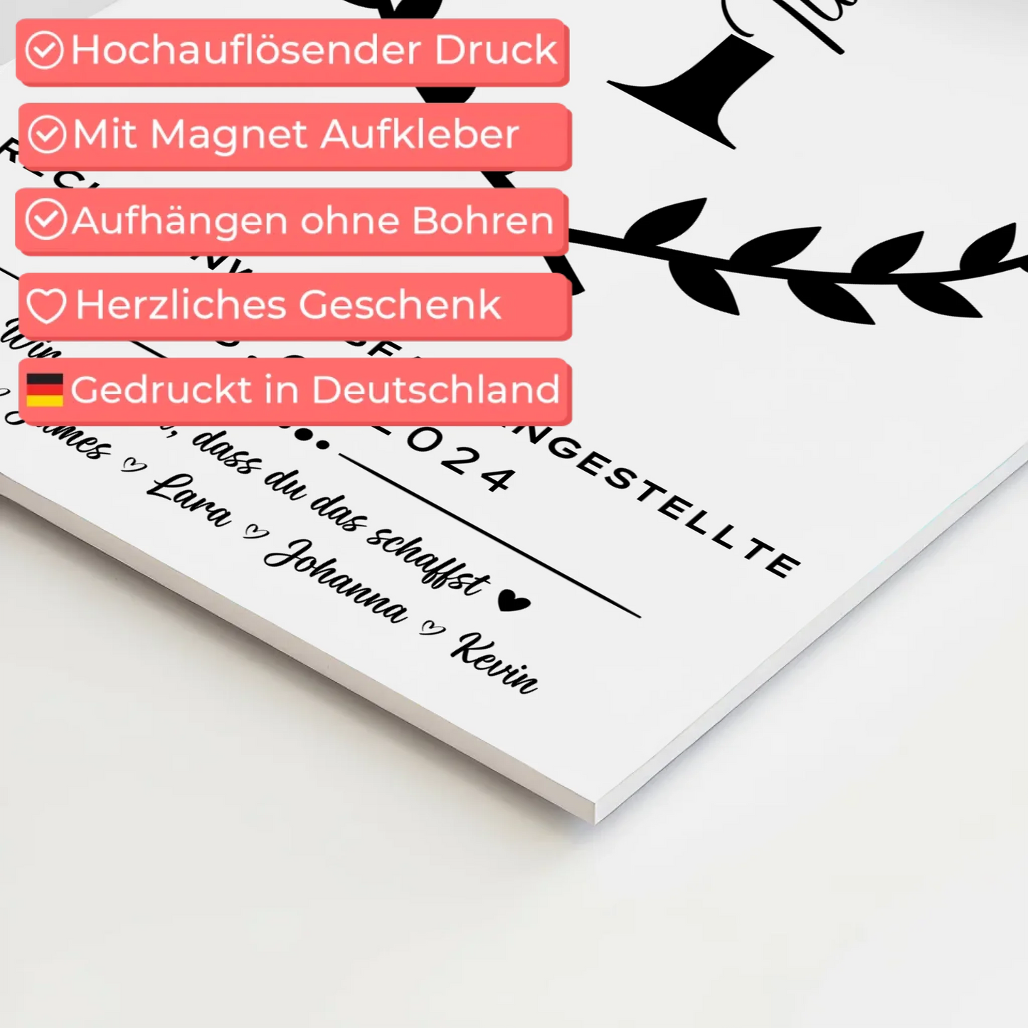 Ausbildungsabschluss Geschenk Rechtsanwaltsfachangestellte Fotoboard