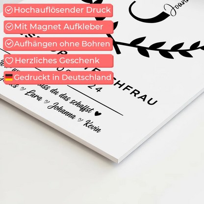 Geschenk Zum Abschluss Ausbildung Restaurantfachfrau Fotoboard Magnet Poster