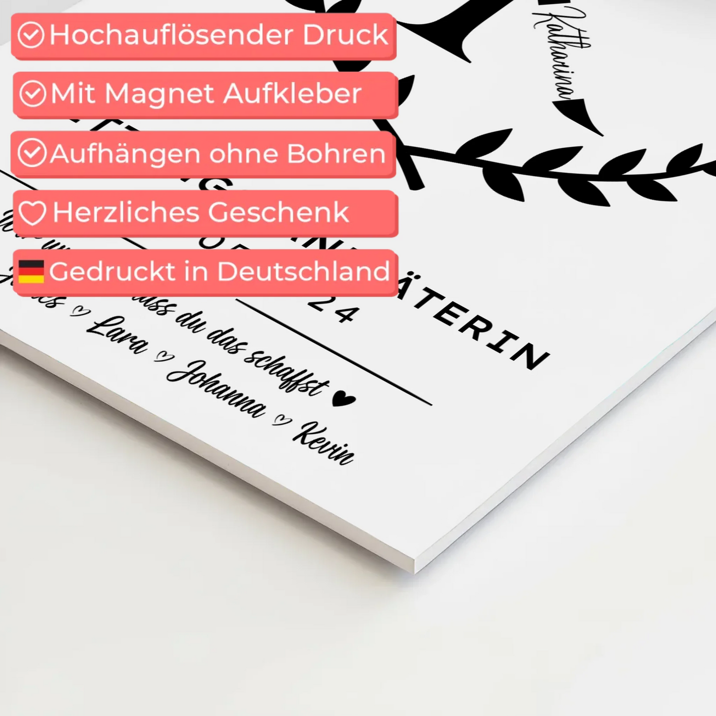 Geschenk Abschluss Ausbildung Rettungssanitäterin Fotoboard Magnetisch
