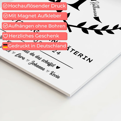 Geschenk Abschluss Ausbildung Rettungssanitäterin Fotoboard Magnetisch