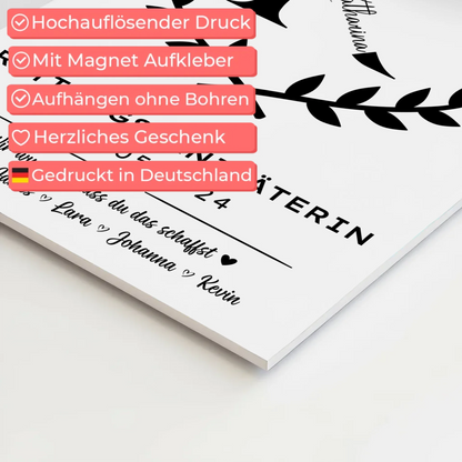 Geschenk Abschluss Ausbildung Rettungssanitäterin Fotoboard Magnetisch