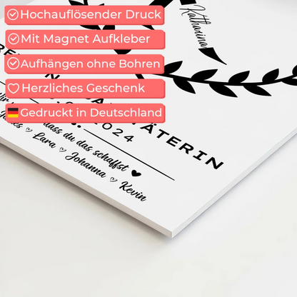 Geschenk Abschluss Ausbildung Rettungssanitäterin Fotoboard Magnetisch