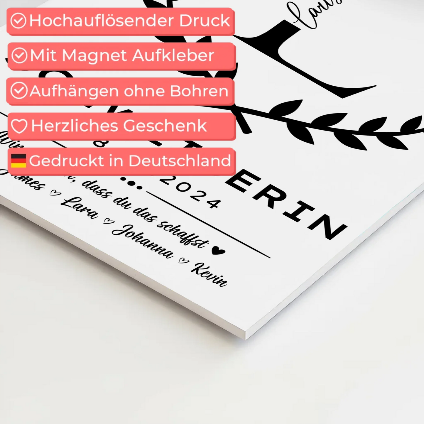 Ausbildungsabschluss Geschenk Schweißerin Fotoboard Magnet Poster